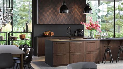 ikea dark brown kitchen cabinets